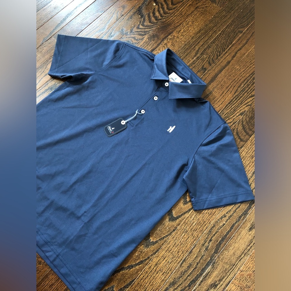 *NWT* Johnnie-O Boys 14 Fairways Performance Collared 1/4 Button Polo in Wake - Picture 2 of 9